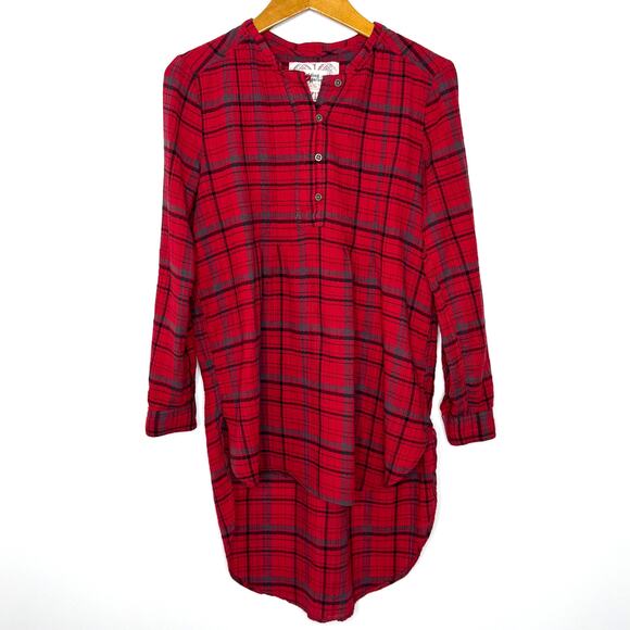 Holding Horses plaid shirt dress/tunic - Picture 1 of 9